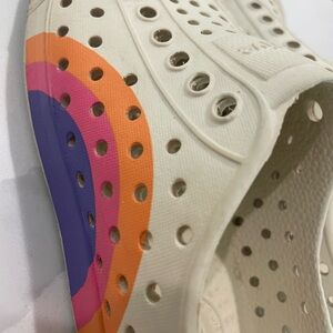Native Toddler Rainbow Shoes Classic - Cream, Orange, Pink, Purple